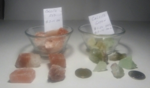 Calcite red & green $1-2